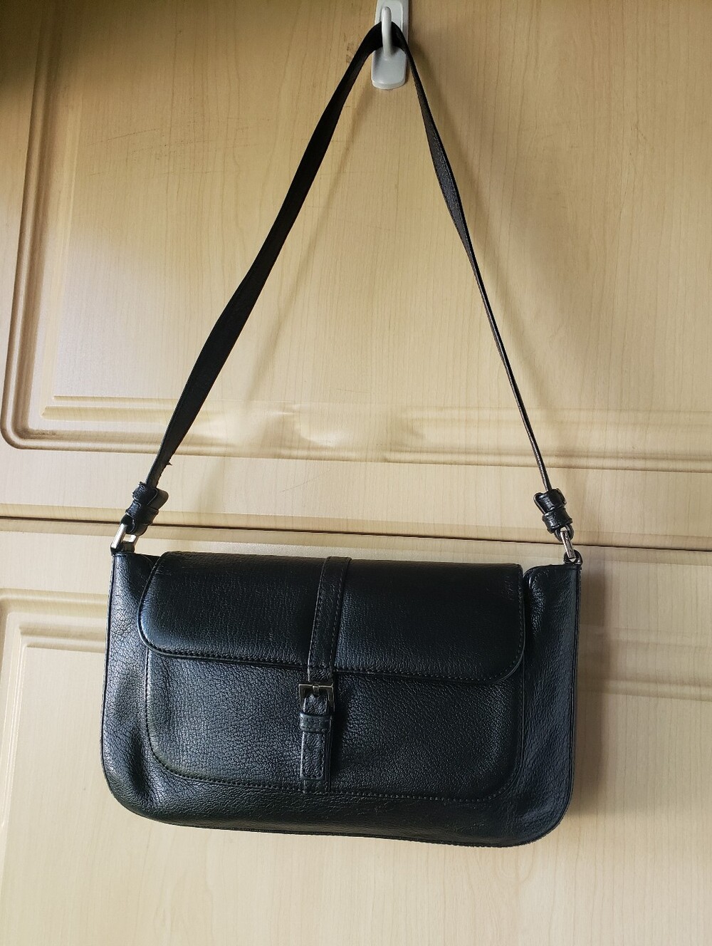 Classic Black Non Leather Shoulder Bag